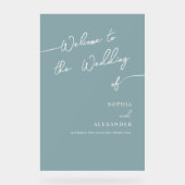 Boho Chic bruiloft acryl teken welkom. Acryl Bord (Voorkant)