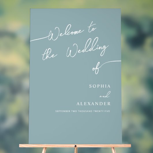 Boho Chic bruiloft acryl teken welkom. Acryl Bord (Neutraal)