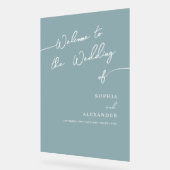 Boho Chic bruiloft acryl teken welkom. Acryl Bord (Hoek)