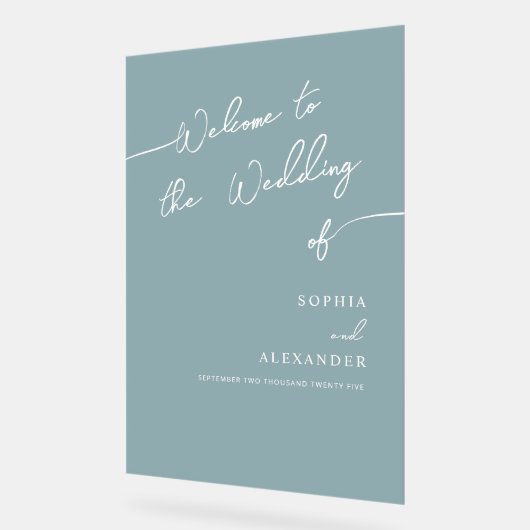 Boho Chic bruiloft acryl teken welkom. Acryl Bord (Hoek)