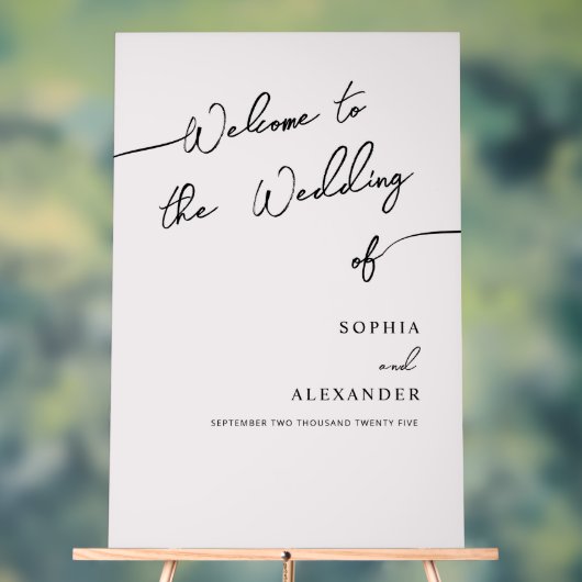 Boho Chic bruiloft acryl teken welkom. Acryl Bord (Neutraal)