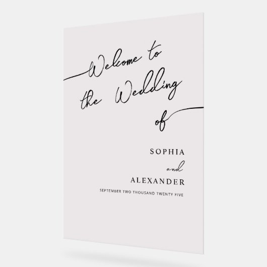 Boho Chic bruiloft acryl teken welkom. Acryl Bord (Hoek)