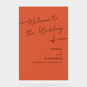 Boho Chic bruiloft acryl teken welkom. Bord (Voorkant)