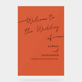 Boho Chic bruiloft acryl teken welkom. Bord