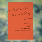 Boho Chic bruiloft acryl teken welkom. Bord (Neutraal)