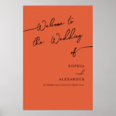 Boho Chic bruiloft acryl teken welkom. Poster (Voorkant)