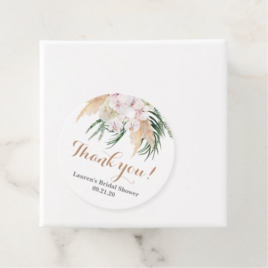 Boho Chic Bruiloft Feest Bedankjes Labels (In situ)