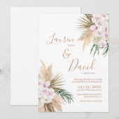 Boho Chic bruiloft Kaart (Voorkant / Achterkant)