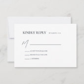 Boho Chic Bruiloft Minimalistische Bruiloft RSVP K Kaartje (Voorkant)