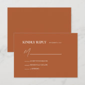 Boho Chic Bruiloft Minimalistische Bruiloft RSVP K Kaartje (Voorkant / Achterkant)
