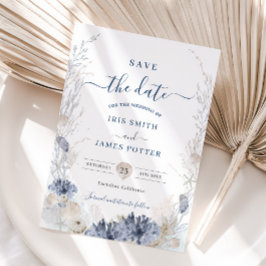 Boho Chic Bruiloft op een strandbestemming Save The Date