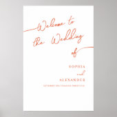 Boho Chic bruiloft Poster teken Welkom. (Voorkant)