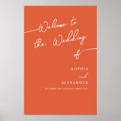 Boho Chic bruiloft Poster teken Welkom. (Voorkant)