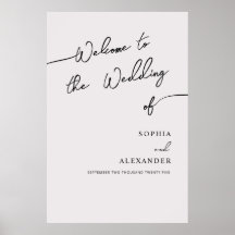 Boho Chic bruiloft Poster teken Welkom.