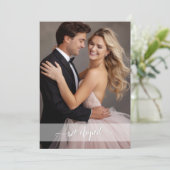 Boho Chic bruiloft receptie alleen Elopement Kaart (Staand voorkant)