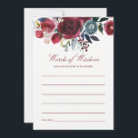 Boho Chic Burgundy and Navy Autumn Fall Wedding Advieskaart<br><div class="desc">Trendy Boho Vrijgezellenfeest advies voor een Bride-to-be kaart die aanpasbaar is aan uw specificaties van de gebeurtenis.</div>