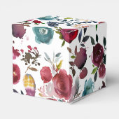 Boho Chic Burgundy and Navy Autumn Fall Wedding Bedankdoosjes (Achterkant)