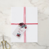 Boho Chic Burgundy and Navy Autumn Fall Wedding Cadeaulabel (Met Touw)