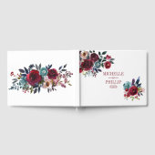 Boho Chic Burgundy and Navy Autumn Fall Wedding Gastenboek (Volledig)