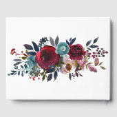 Boho Chic Burgundy and Navy Autumn Fall Wedding Gastenboek (Achterkant)