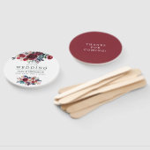 Boho Chic Burgundy and Navy Autumn Fall Wedding Handwaaier (Niet-gemonteerd)