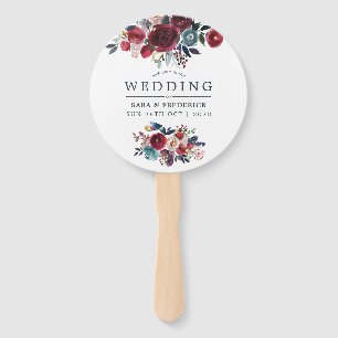 Boho Chic Burgundy and Navy Autumn Fall Wedding Handwaaier