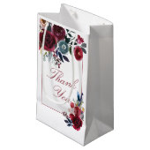 Boho Chic Burgundy and Navy Autumn Fall Wedding Klein Cadeauzakje (Voorkant Gekanteld)