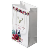 Boho Chic Burgundy and Navy Autumn Fall Wedding Klein Cadeauzakje (Achterkant Gekanteld)