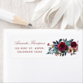 Boho chic burgundy and navy etiket (Insitu)