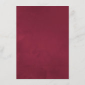 Boho Chic Burgundy and Navy floral Wedding Menu (Achterkant)