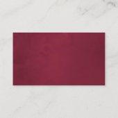 Boho Chic Burgundy and Navy floral Wedding Plaatskaartje (Achterkant)