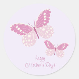 Boho Chic Butterflies Happy Moederdag Stickers