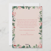 Boho Chic Calligraphy Roze Foto Feestdagenkaart (Achterkant)