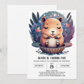 Boho Chic Capybara Droom Verjaardag Kaart (Voorkant / Achterkant)