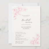 Boho Chic Cherry Blossom Pink Floral Vrijgezellenf Kaart (Voorkant)