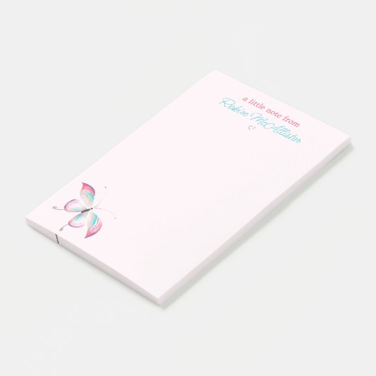 Boho Chic Chinoiserie Butterfly Post-it® notes (Schuin)