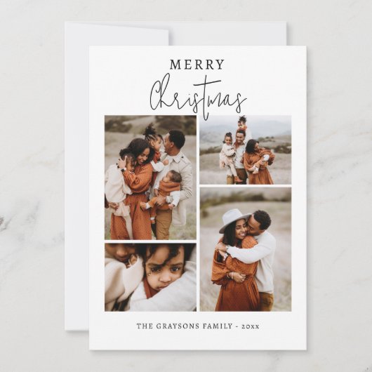 Boho Chic Christmas Kaart Fotocollage (Voorkant)