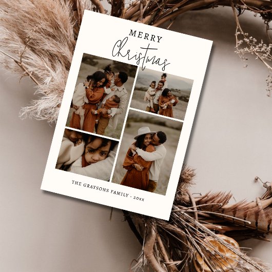 Boho Chic Christmas Kaart Fotocollage