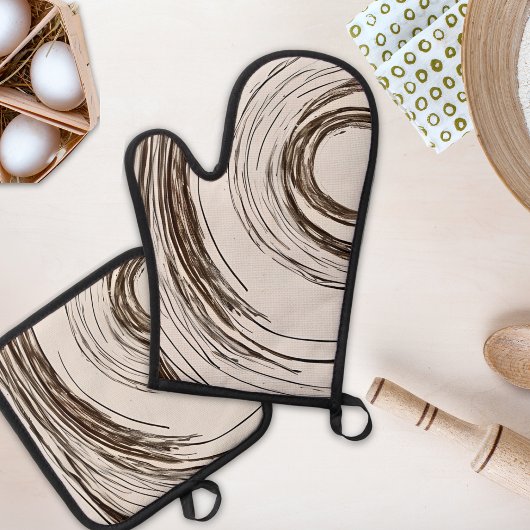 Boho Chic Circles Ovenwant & Pannenlap Set