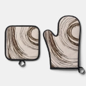 Boho Chic Cirkels Ovenwant & Pannenlap Set (Voorkant)