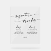 Boho Chic Clear Acryl bruiloft Handtekening Drinke Acryl Bord (Voorkant)