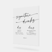 Boho Chic Clear Acryl bruiloft Handtekening Drinke Acryl Bord (Hoek)