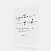 Boho Chic Clear Acryl Huwelijk Handtekening Drink Acryl Bord (Hoek)