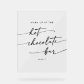 Boho Chic Clear Acryl Huwelijk Hot Chocolade Bar Bord (Voorkant)