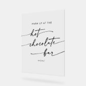 Boho Chic Clear Acryl Huwelijk Hot Chocolade Bar Bord (Hoek)