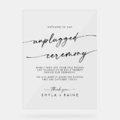 Boho Chic Clear Acryl Huwelijk Unplugged Ceremonie Bord (Voorkant)