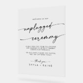 Boho Chic Clear Acryl Huwelijk Unplugged Ceremonie Bord (Hoek)