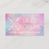 Boho Chic Crossed Arrows Pastel Polygonal Bohemian Visitekaartje (Voorkant)