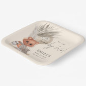 Boho Chic Cute We kunnen het Baby shower afwachten Papieren Bordje (Gebogen)