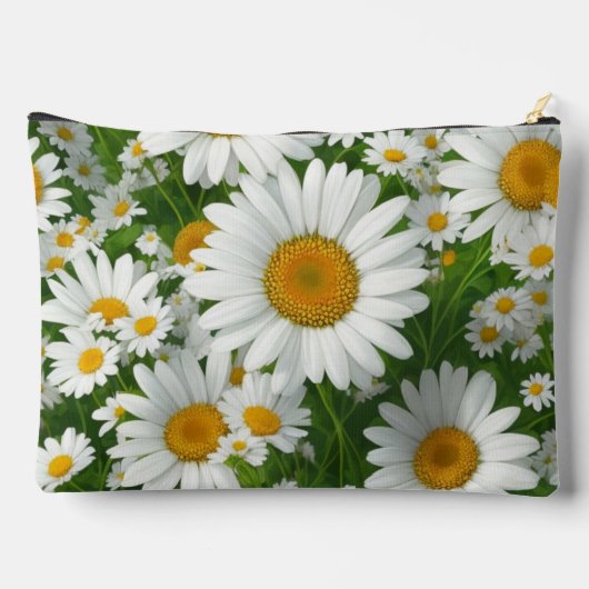 Boho chic daisy patroon witte bloemen personaliser etui (Achterkant)